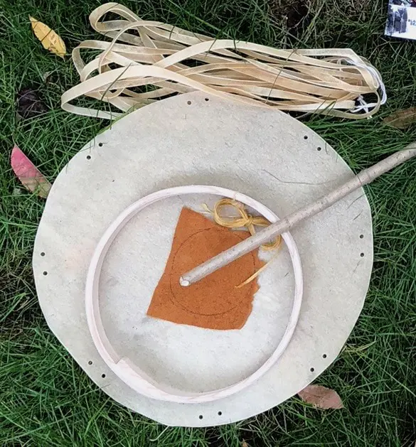 DYE It Yourself Deer Hide - Hand Drum Kit - Image 3