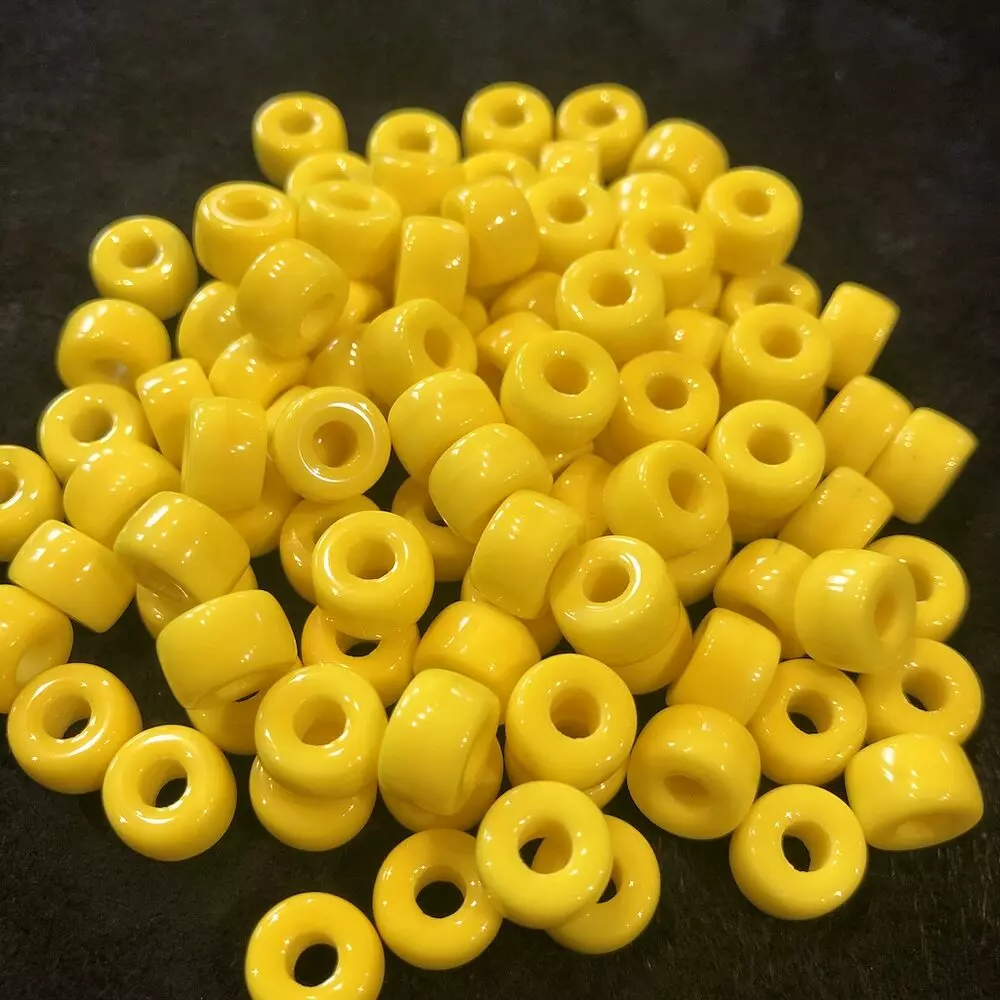 Crow Bead - Yellow (9mm)