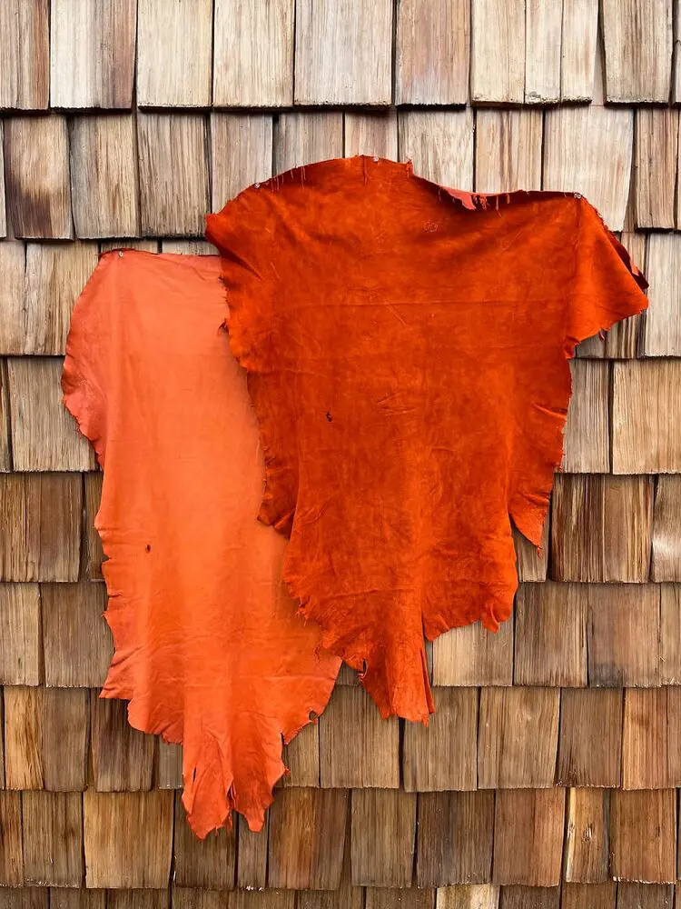 Orange Deer Leather