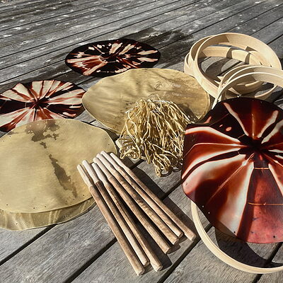 DYE It Yourself Deer Hide - Hand Drum Kit